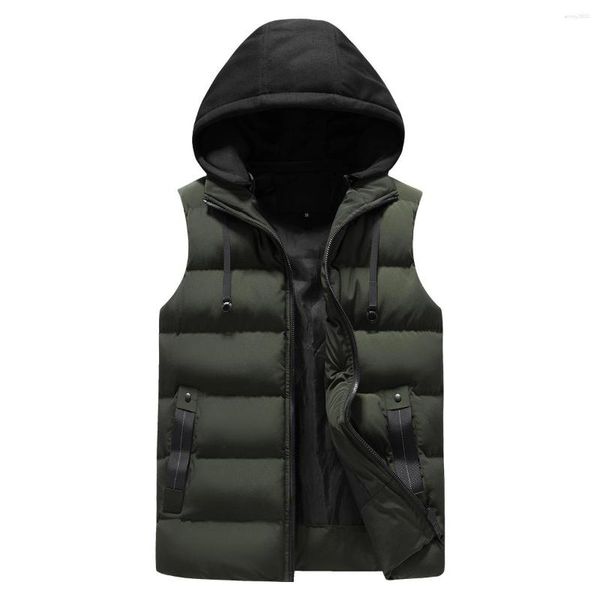 Coletes masculinos jaqueta sem mangas de inverno colapso colete parkas parkas tático tático de grossa moda moda coreana cistaspot