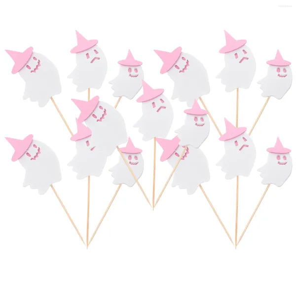 Tek kullanımlık sofra takımı 15 adet tatlı Toppers Kart ekle dekoratif kek ekler kağıt şenlikli cadılar bayramı dekorasyonlar hayalet seçer