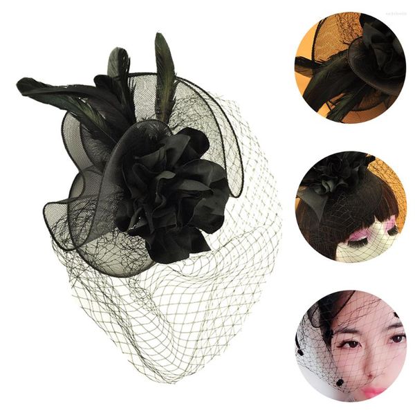 Bandanas Mesh Hair Accessoires Faszinator Haarnadel Schleier Frauen Hut Hochzeit Party Abschlussball Clip Braut