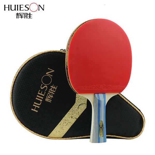 Настольный теннис Raquets Huieson 3 звезды односторонний ракетка Pimplesin Rubber Lightweight Ping Pong Bat Baddle с подростками для хранения 230822