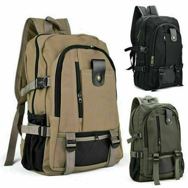 Sacos escolares Homens Canvas Grande Mochila Mochila Trabalho Esportes Viagens Caminhadas Meninos College Bag 230823