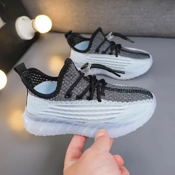 Kleinkinder Kinderschuhe Jungen Mädchen Kinder Turnschuhe Kindertrainer Sneaker Schuh Kleinkind Jugend Baby Mädchen Outdoor Schwarz Zebra Schwarz Größe 22-37 Großhandel