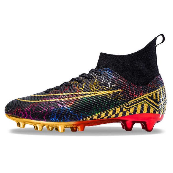 Новые мужские футбольные туфли TPU Soccer Snonslip FG/TF Football Boots Золотые покровители.
