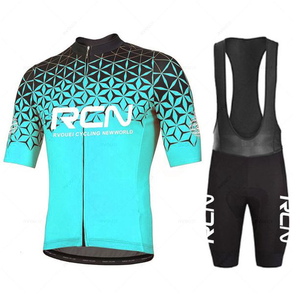 Bisiklet Jersey Setleri 2023 Pro RCN Bisiklet Takımı Kısa Kollu Maillot Ciclismo Erkek Kitleri Yaz Nefes Alabilir Giyim 230912
