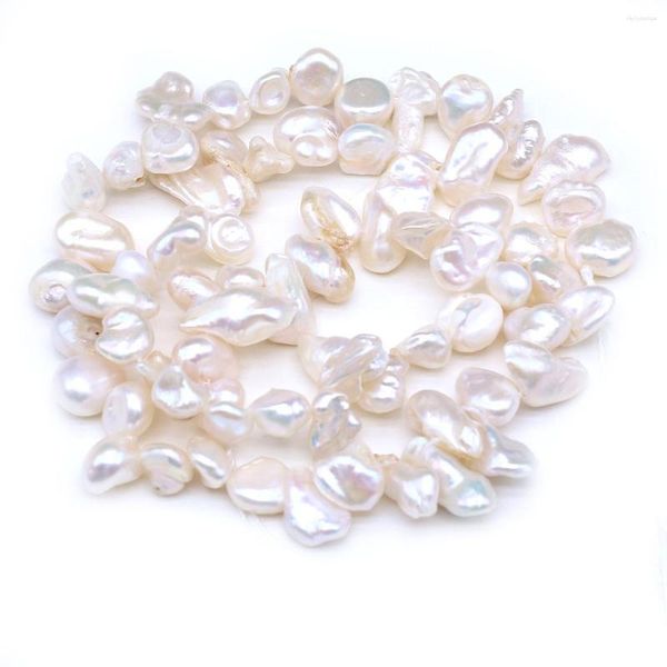 Pedras precárias soltas de água doce de água doce com miçangas brancas de forma branca de miçangas espaçadas para jóias que fabricam acessórios de pulseira de colar diy
