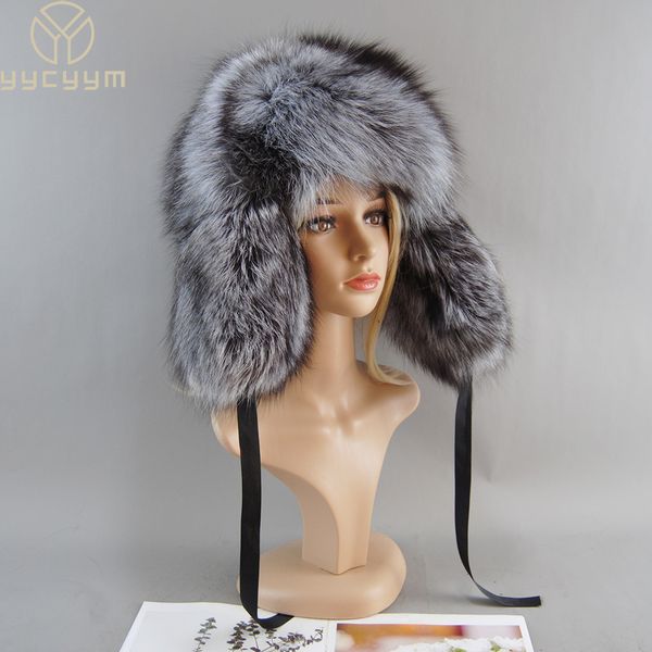 Berretto/berretti per cranio vera pelliccia 100% pelle di uomini d'affari russi bombardieri mappa piena mappa unisex cappello Ushanka inverno guardia da guardia del cappello da porco del cappello di boccone 230822