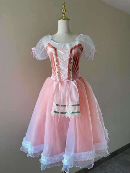 Figurino de balé romântico Tutu Salia Profissional Tulle Dan Dancing Danom Girls Mulheres Infantil Adulto