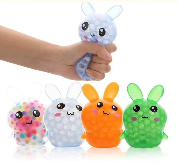 Squishy Stress Balls Декомпрессионные игрушки красочные гелевые водяные бусины кролика пасхальная корзина начинки для кролика охота