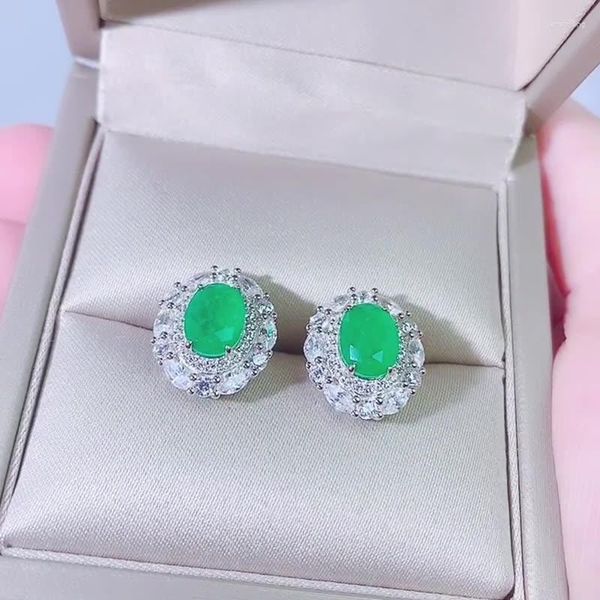 Cluster Rings Fashion Trend S925 Silver Inlaid 5a Циркон ювелирные украшения набор Ladies Imervality Emerald Ring Serg