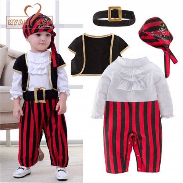 Корпусная набор одежды Хэллоуин Стал косплей детский пиратский костюм танец детская одежда детская рождественская подарок 230823