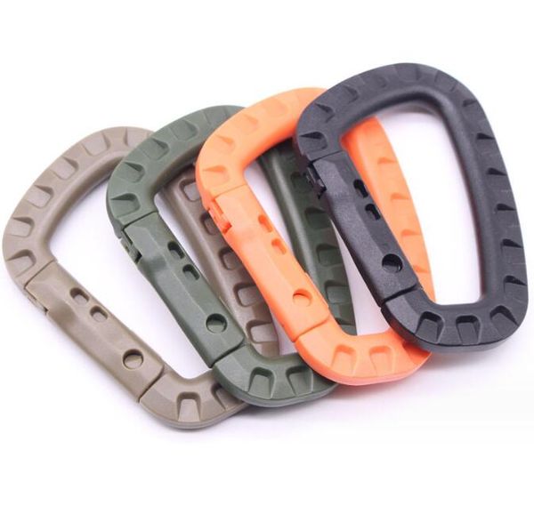 Tragbarer Schnallenhaken im Freien im Freien Rucksack Carabiner Snap D-Shape EDC Tool Hooks Schlüsselbund Carabiner Verschlüsse für Wanderreisenzubehör