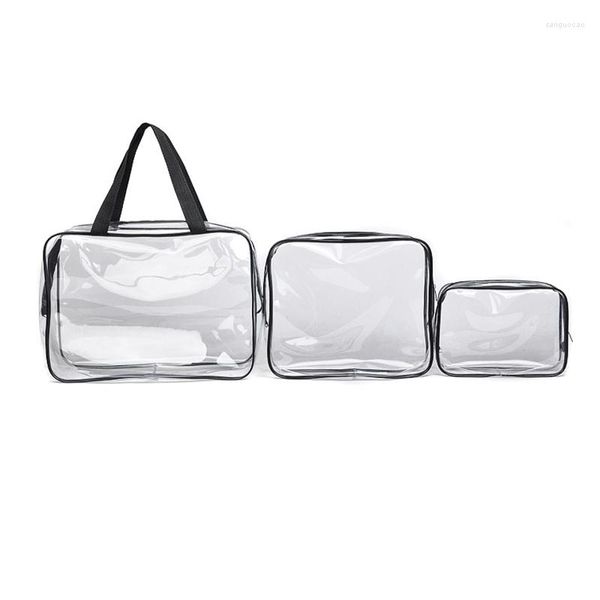 Caixas de armazenamento transparentes à prova d'água de bolsa cosmética Caso de verão praia clara organizadora de maquiagem Home Home Bolsa Bola de moda