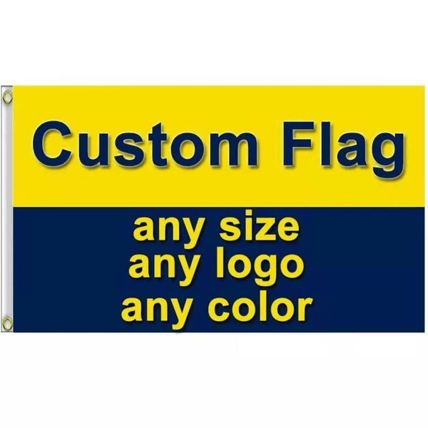 Johnin Custom Logo Flag OEM Digital Printing Digital da parte della tua idea personalizzare Banner di stampa qualsiasi colore con gambi