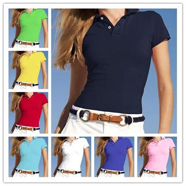 2023 M-xxl Camisa polo feminina Camisa Camisa Solid Solid Summer Summer casual Camisas Polo feminino Good Quality217i