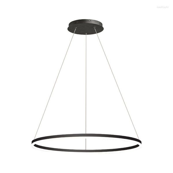 Lâmpadas pendentes Lâmpada LED moderna Dia105cm Black Triangle lustre para restaurante El Living Room Indoor Decor Lightings