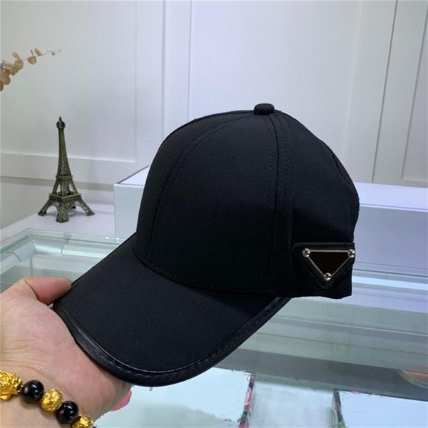 Klassische Dreiecks -Badge Ball Caps Männer Frauen Designer Baseball Cap Verstellbare Sonnenhüte Unisex Sport Golf gebogene Hut304u