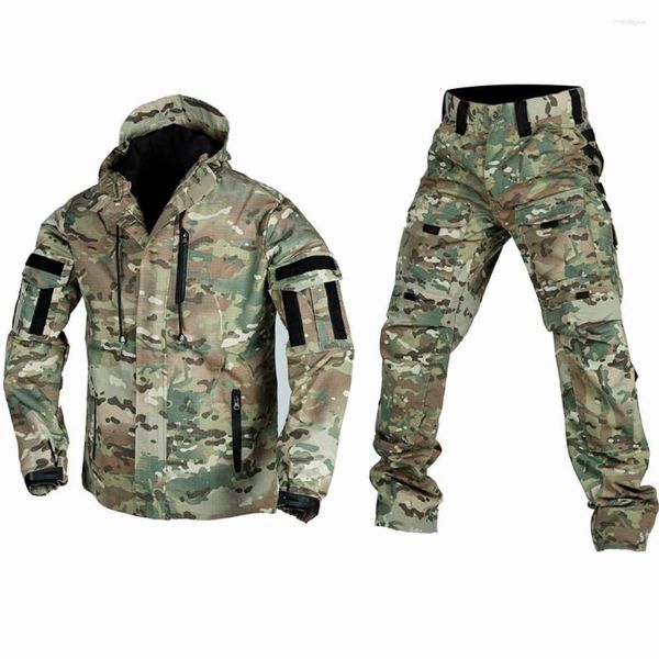 Testes masculinos 2023 Primavera e outono invasores ao ar livre invasores resistentes a desgaste Multi-bolocks Special Forces Tactical Army Fan Mountainering calças