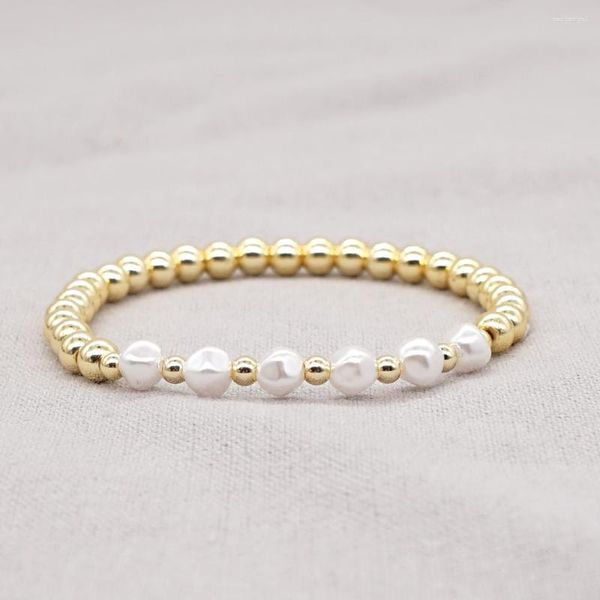 Strand Yastyt oro colorato di perline Bracciale imitazione perle braccialette per donne gioielli di pietra di gioielli ogni giorno