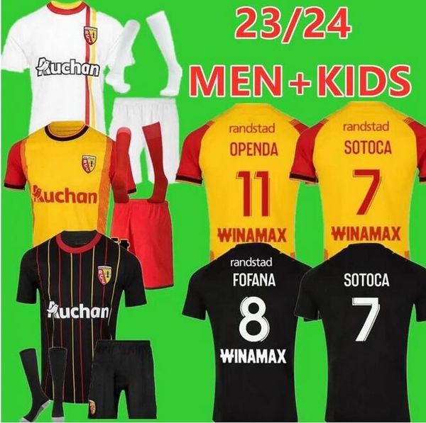 23 24 RC Lens Maillot Soccer Trikots 2023 Home Away Buksa Cabot Banza Poreba Kakuta Openda Ganago Sotoca Fofana Gradit Fortes Football Shirts Kids Kit 16-XXL 666