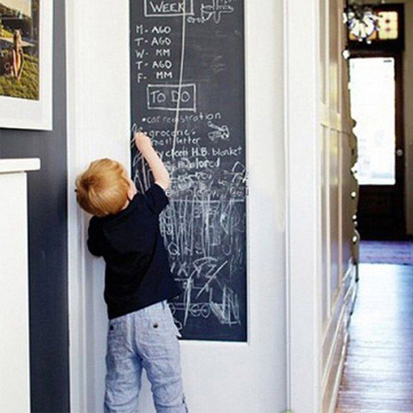 Adesivos de parede 45x100cm Board Board Blackboard Vinyl Draw Decors murais Decalques Arte Retestador de quadro para crianças 230822