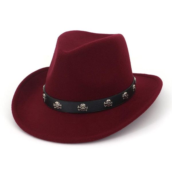 Mode brim Fedora Cowboy Western Wolle Filz Hut billig Reitmann Cap British Style Jazz Formal Hats Sombrero für Männer Frauen304g