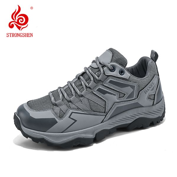 Sicherheitsschuhe Strongshen -Männer wandern nicht schlupfende Sneaker Trekking Mountain Climbing Athletic Outdoor Hunting Sport 230822