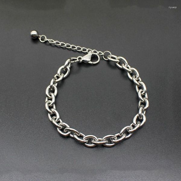 Charm Armbänder 316L Bordsteinkubaner Linkkette Edelstahl Herren Damenketten Schmuck Geschenk Pulseire für Männer