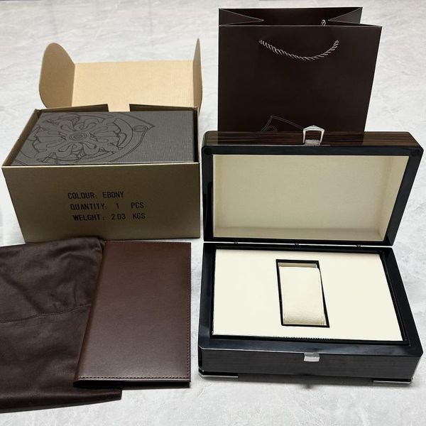 Watch Boxes Factory Outlet Brown com papel de parto de madeira de madeira PP original pode personalizar relógios de presente case