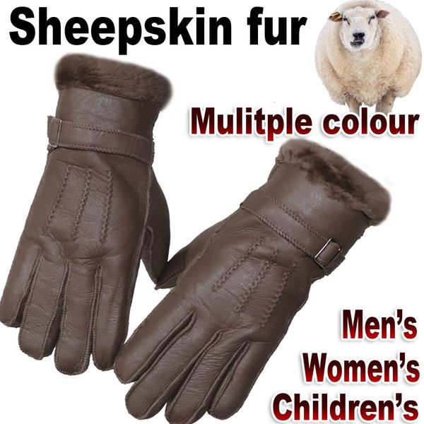 Luvas de Five Fingers Luvas Integrada de Peles para homens e mulheres Estilize o estilo de esqui de pêlo de carne de carne de carne grosso e mulheres de pele grossa para homens para mulheres 230822