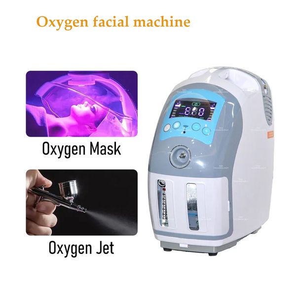 LED Maske Dome O2Toderm Oksijen Yüz Makine Terapisi Kubbe Maske Maskesi Sprey Jet Yüz Cihazı Derma Peel Oksijen Make O2TODERM