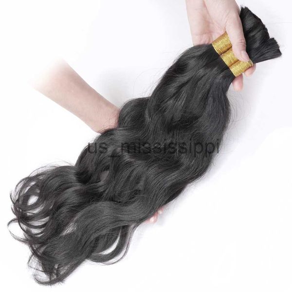 Synthetische Perücken Chinesische Jungfrau Haarmasse für das Flechten natürlicher Welle 100 unverarbeitete rohe menschliche Haar Nagelhaut ausgerichtet One Donor 1 Bündel x0823