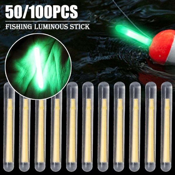 Рыбацкие аксессуары 50 100 шт. 2,2 4,5 мм ночные плавучие стержень S L Light Dark Glow Stick Полеженная эспатная лампа 230822