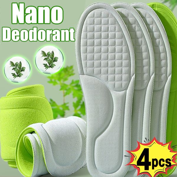 Accessori per parti di scarpe Accessori 4pcs in memory foam ortopedic pad uomini donne donne nano antibatterica deodorizzazione assorbimento del sudore con cuscino 230823 230823