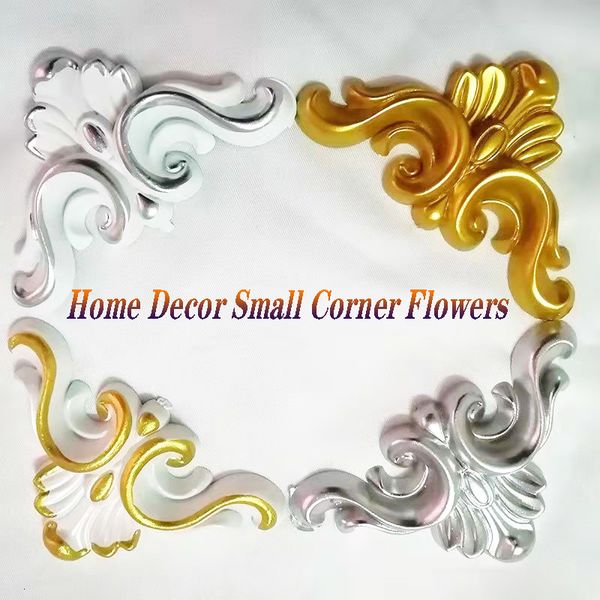 Adesivi a parete 2 pezzi Decorazione per la casa angolo mobile di fiori Decal Decal Wall Nonwood intaglio Craft Frame 230822