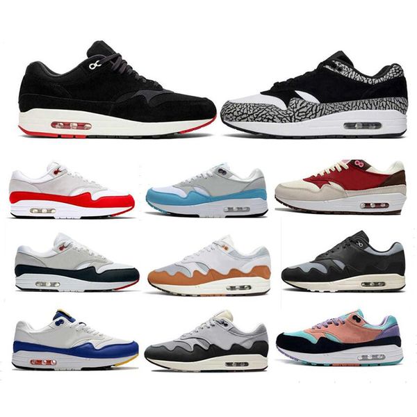 Trainer 87 Laufschuhe 1 Männer Frauen Mode Patta Wellen Blaupause Wabi Sabi Monarch Lärm Aqua Maroon 87S Barock Braun Saturn Gold Cave Stone 1s Sportsneaker