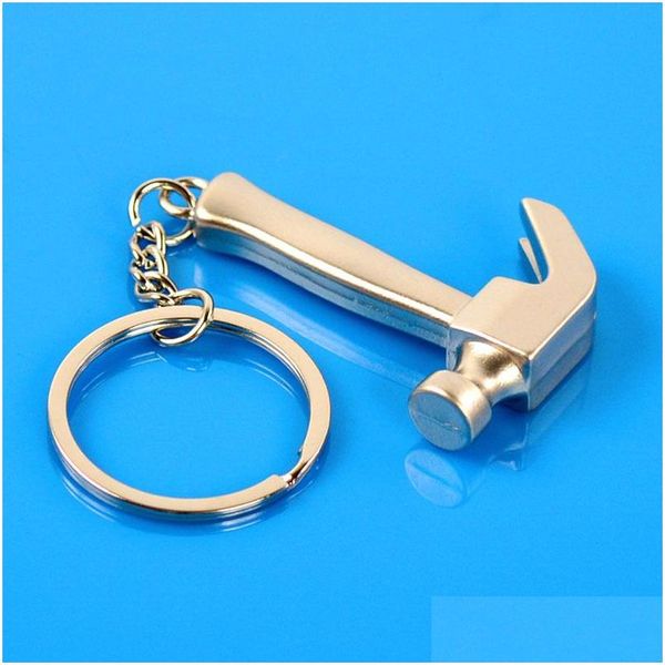 Keychains Lanyards Mini Metall Schlüsselbund Persönlichkeit Klauen Hämmer Anhänger Modell Klauen Hammerschlüsselketten Ringparty Geschenk DROP DE OTVPQ