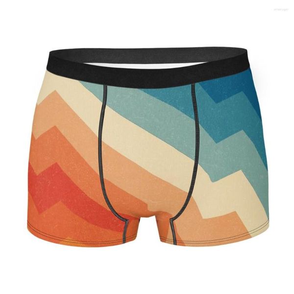 Underpants Barricade Man's Boxer Sliptti geometrici motivi per la stampa divertenti di alta qualità pantaloncini regalo