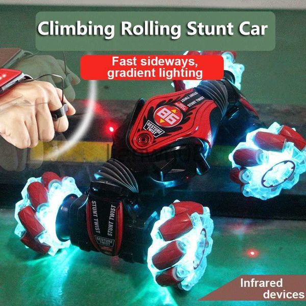 Auto elettrica/RC Induzione gesto Deformazione Auto telecomandata Stunt Twist Controllato a mano Fuoristrada Arrampicata Quattro ruote motrici Auto giocattolo per bambini x0824