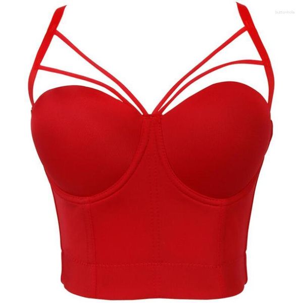 Bustiers Korsetts 2023 Mesh Push Up Bralet Frauen Ärmel und Korsett Bustier Bra Night Club Party Top Weste Plus Size P2246