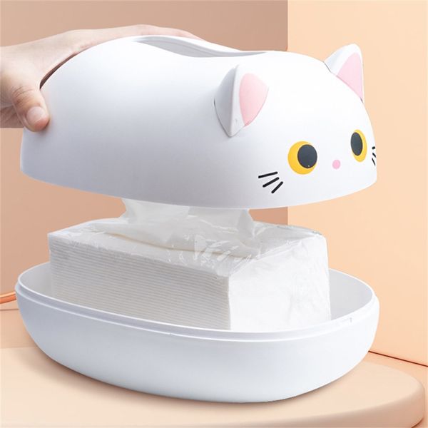 Scatola di tessuto multifunzione cucina da cucina scatola di stoccaggio tovagliolo wc contenitore portaboppa per bagno porta carta da gatto cargo decoro