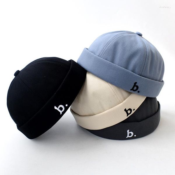 Beras Hat Men Moda Brands Skullcap No Brim Chinese Landlord Four Seasons Retro Hip Hop Round Yuppie