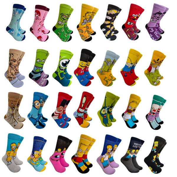 Suyu gestrickte grenzüberschreitende Waren Europäische und amerikanische Cartoon mittelgroße Röhrchen Trendige Socken für Männer und Frauen personalisierte trendige Baumwollsocken
