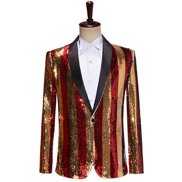 Ternos masculinos Blazers 2023 Green Collar Variable Variable Color Singer Stage Host Stage Dress 230823