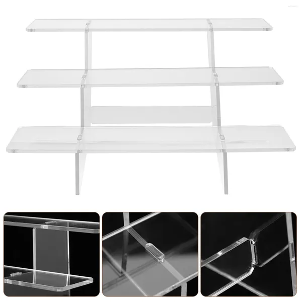 Piastre decorative shelf shaf shot stand supporto per le figure acriliche multiliva