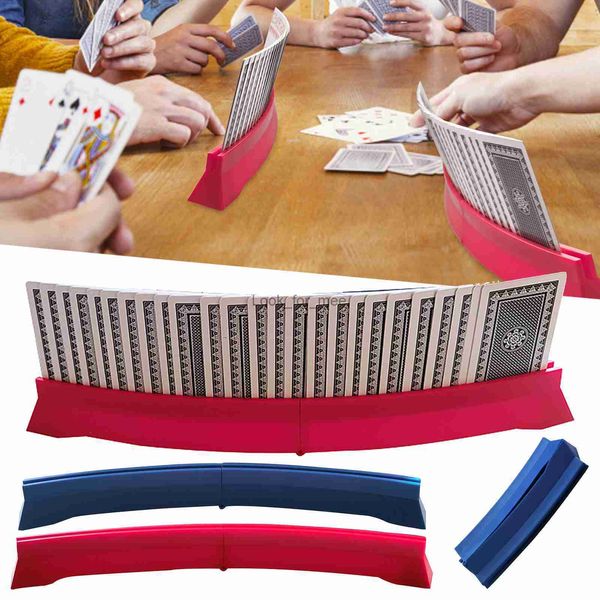 Porta carte per carte da gioco Porta carte da gioco in plastica pieghevole curvo a mani libere per bambini Anziani 1 confezione di giochi per feste HKD230823