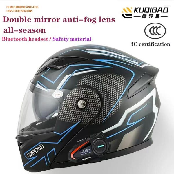 Motosiklet Kaskları Binicilik Kask Bluetooth Ultra Uzun Yaşam ile Yarış Ekran Parlak Gece Işıkları