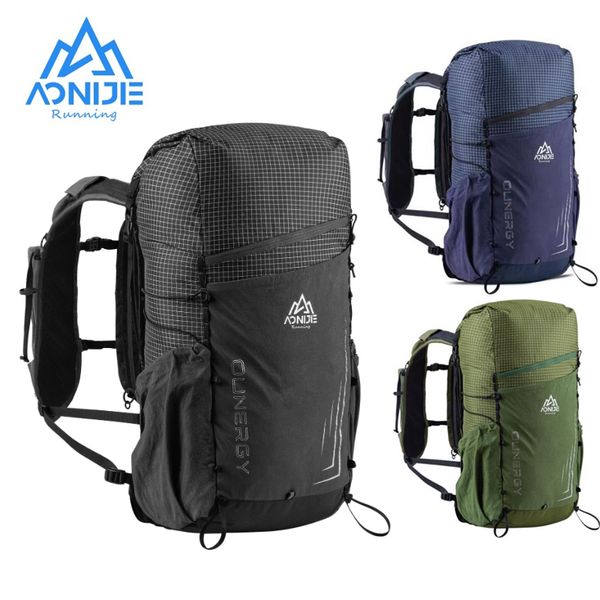 Pacotes de mochila AONIJIE Black C9110 C9111 20L 30L Sports Running OffRoad Mochila Daypack Travel Bag para Trekking Escalada Camping 2L Água 230824