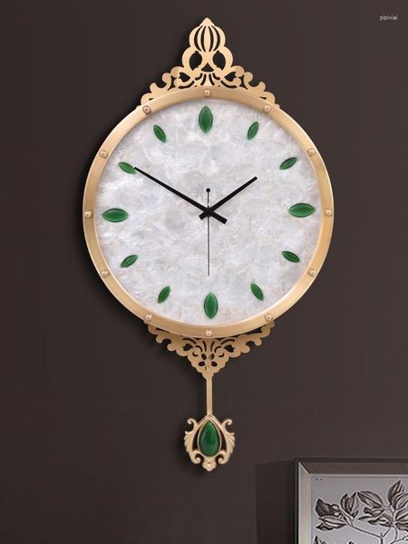 Relógios de parede pura personalidade de luxo de cobre