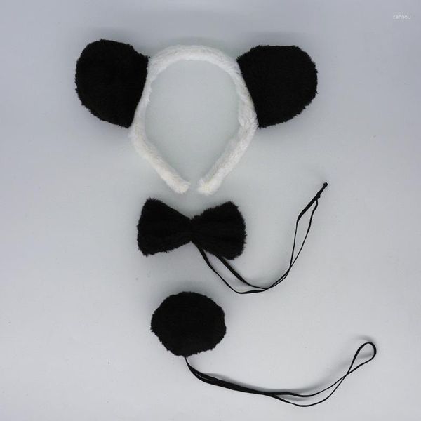 Party bevorzugt schwarze weiße Panda Stirnband Hair Band Animal Ohr Cosplay Accessoires für Kinder Kinder Erwachsene Geschenk Halloween