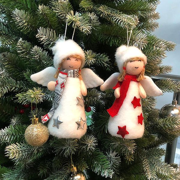 Weihnachtsdekorationen 1pc Plüsch Angel Doll Dekoration Anhänger Jahr Weihnachtsbaum Stoff DIY süßes kreatives Geschenk